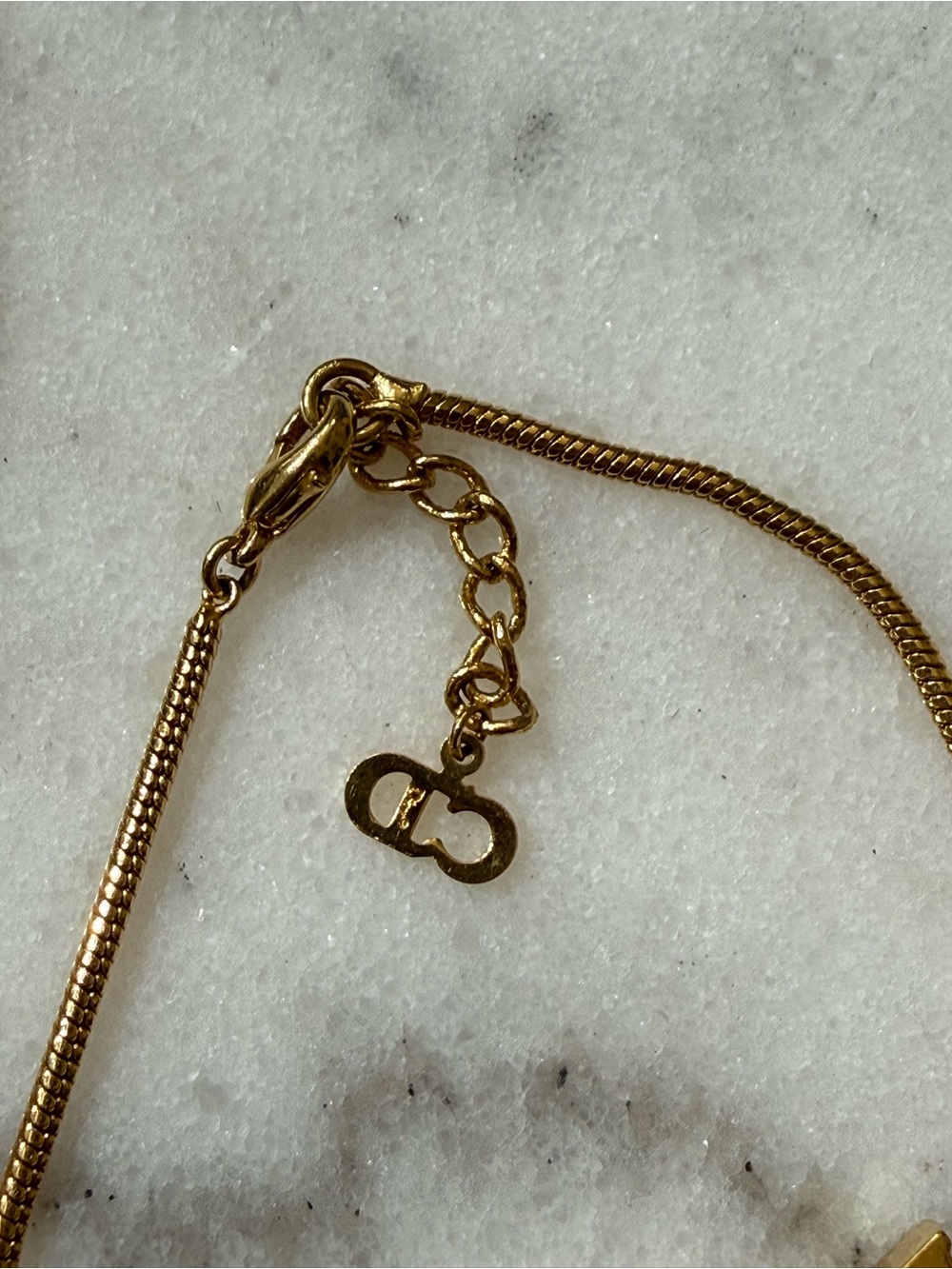 Dior Gold-tone Logo Necklace and Bracelet Set - Picture 7 of 15